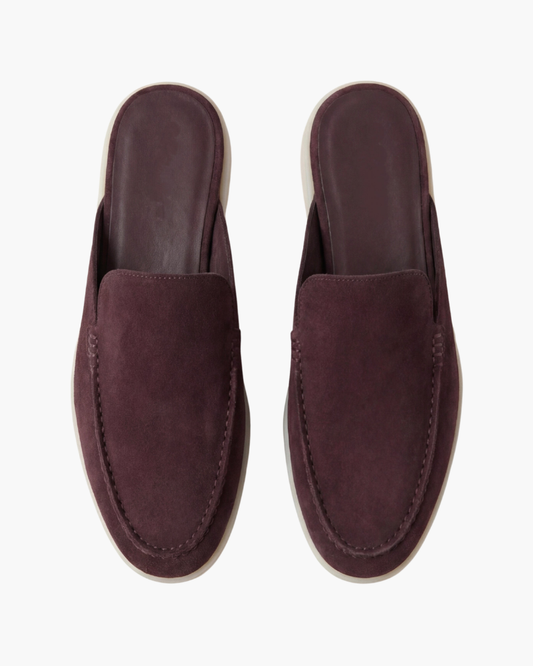 PORTSIDE SUEDE MULE - COFFEE
