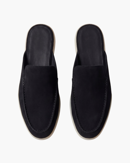 PORTSIDE SUEDE MULE - BLACK