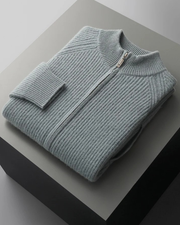 CASHMERE RIBBED CLASSIC CARDIGAN