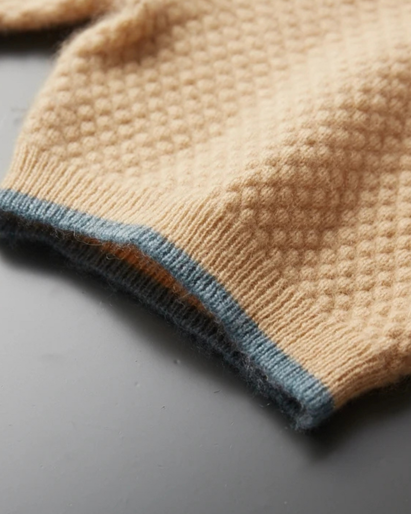 CASHMERE TWO-TONE CLASSIC POLO
