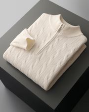 MERINO CABLE HALF ZIP