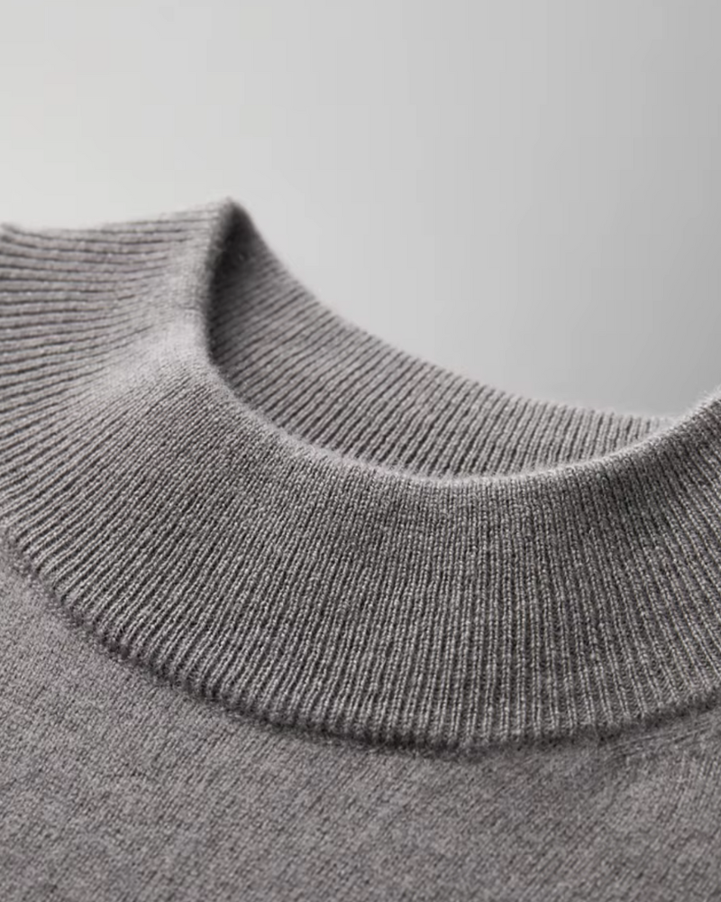 CASHMERE MOCK NECK ESSENTIAL TEE
