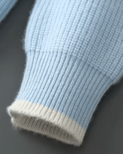 MERINO TWO-TONE CREWNECK