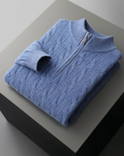 MERINO CABLE HALF ZIP