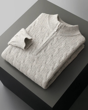 MERINO CABLE HALF ZIP