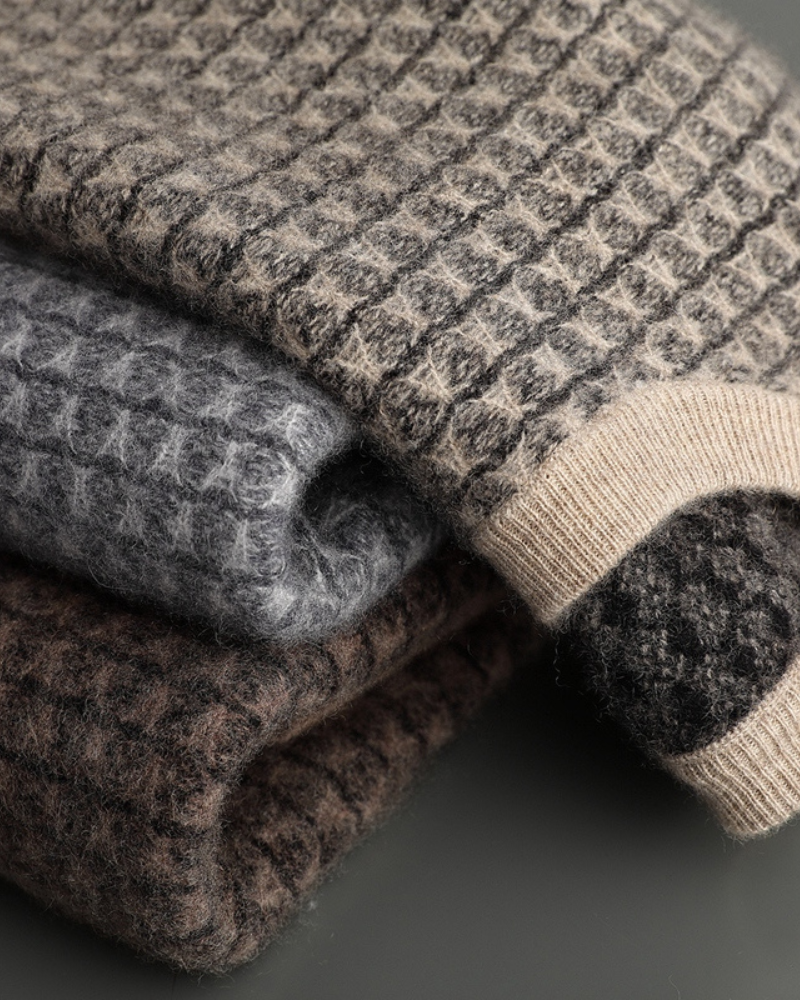 CASHMERE JACQUARD CLASSIC CREWNECK