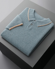CASHMERE TWO-TONE CLASSIC POLO