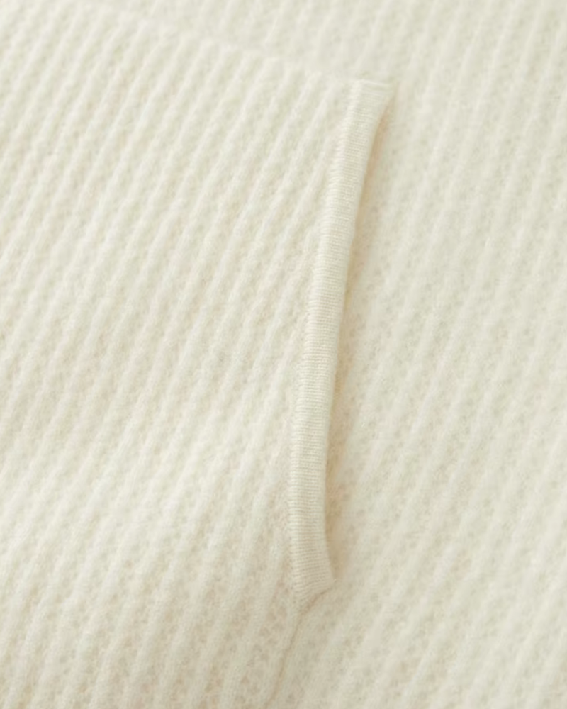 MERINO RIBBED ZIP HOODIE