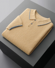CASHMERE TWO-TONE CLASSIC POLO