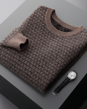 CASHMERE JACQUARD CLASSIC CREWNECK