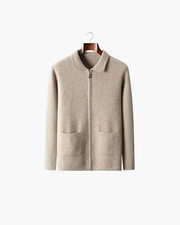 CASHMERE ZIP CARDIGAN