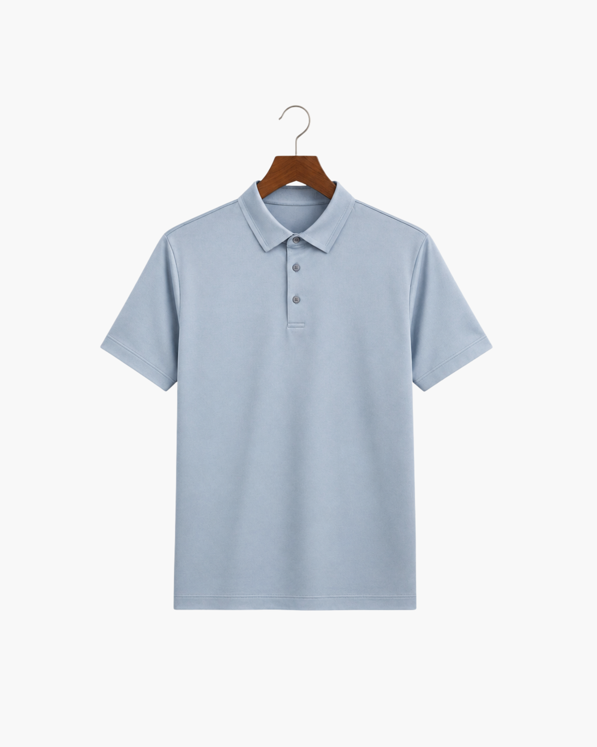 MERCERIZED COTTON POLO - SEA BLUE