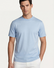 MERCERIZED COTTON TEE - OCEAN BLUE