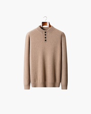 CASHMERE BUTTON CLASSIC SWEATER