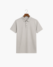 MERCERIZED COTTON POLO - GREY