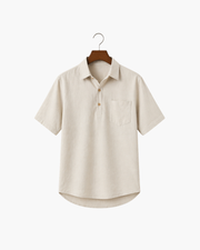 MONZA LINEN POLO - BEIGE