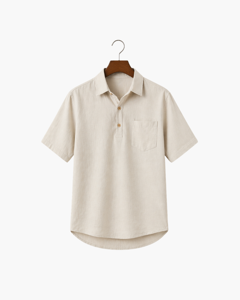 MONZA LINEN POLO - BEIGE