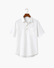 MONZA LINEN POLO - WHITE