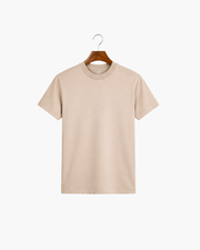 MERCERIZED COTTON TEE - BEIGE