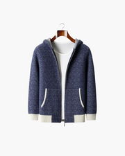 MERINO JACQUARD ZIP VEST