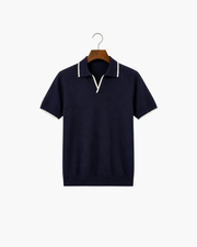 RIVARO KNITTED POLO - NAVY