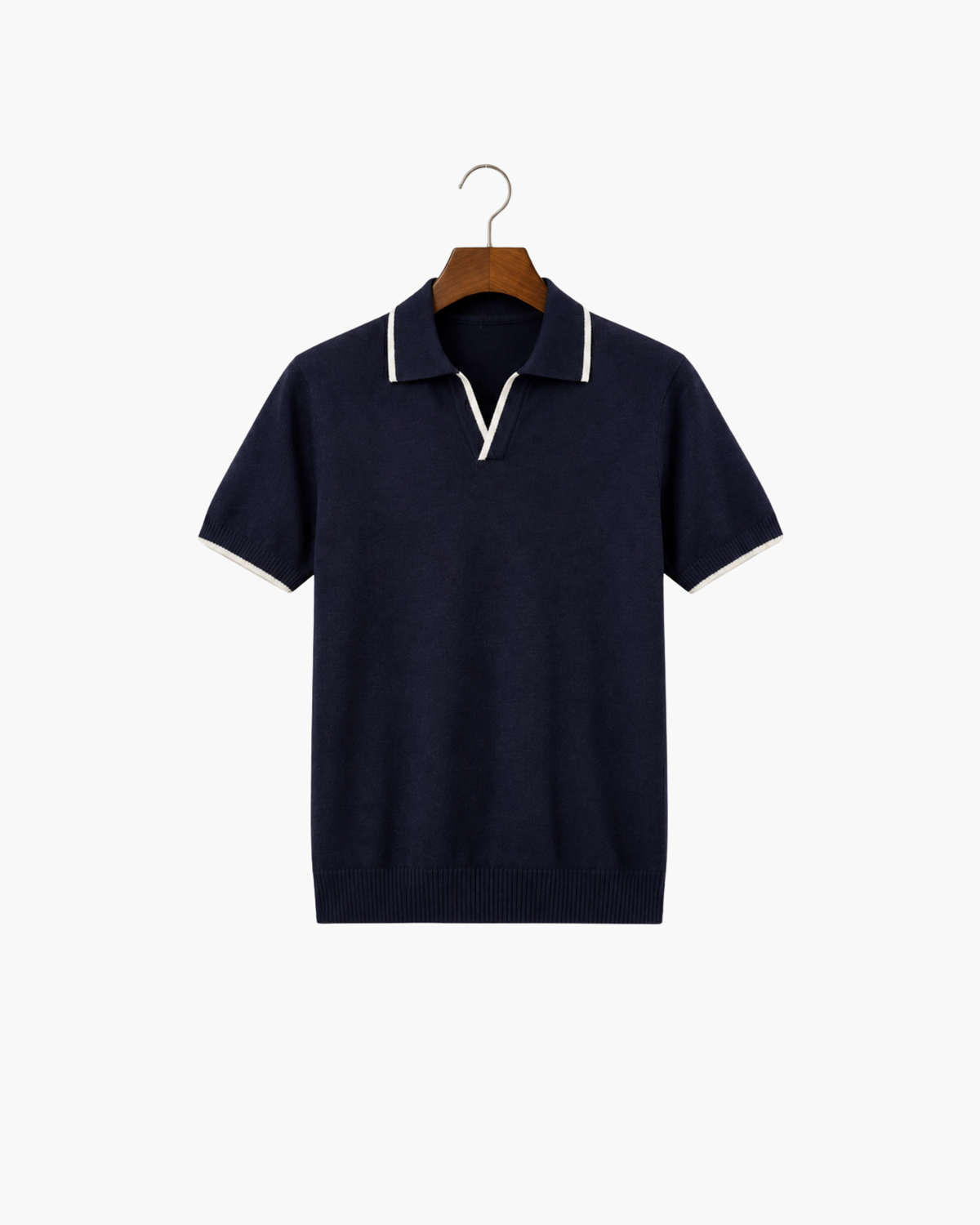 RIVARO KNITTED POLO - NAVY