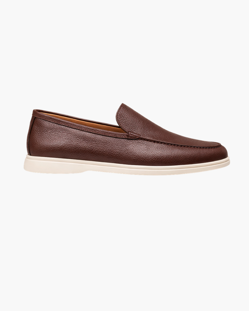 ALVERO LEATHER LOAFER - BROWN