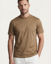 MERCERIZED COTTON TEE - OLIVE