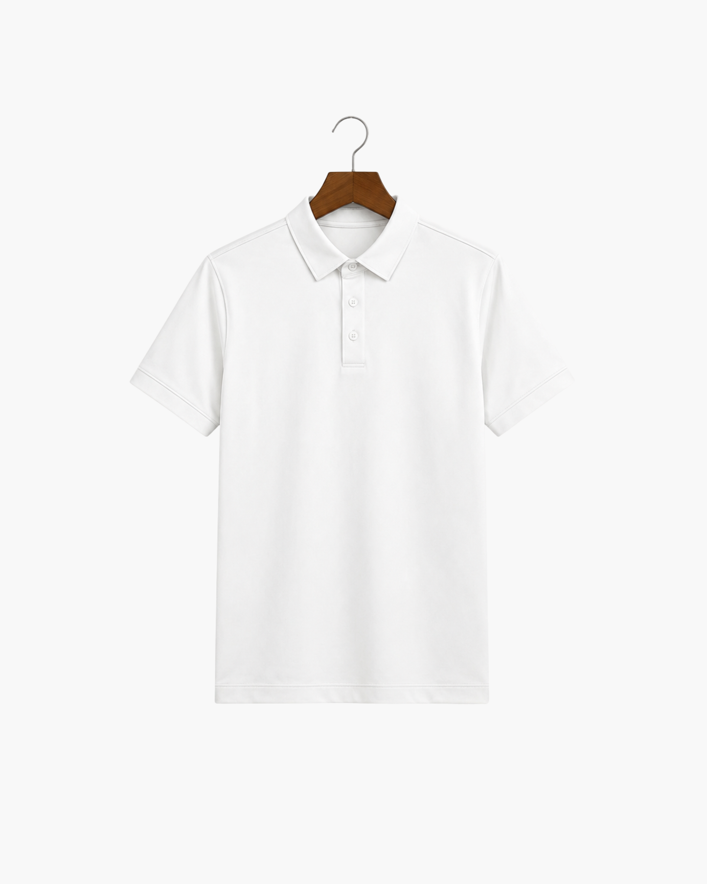 MERCERIZED COTTON POLO - WHITE