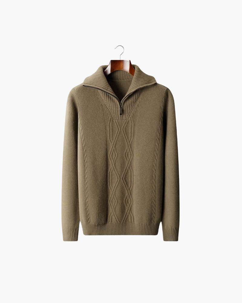 MERINO HALF ZIP KNIT