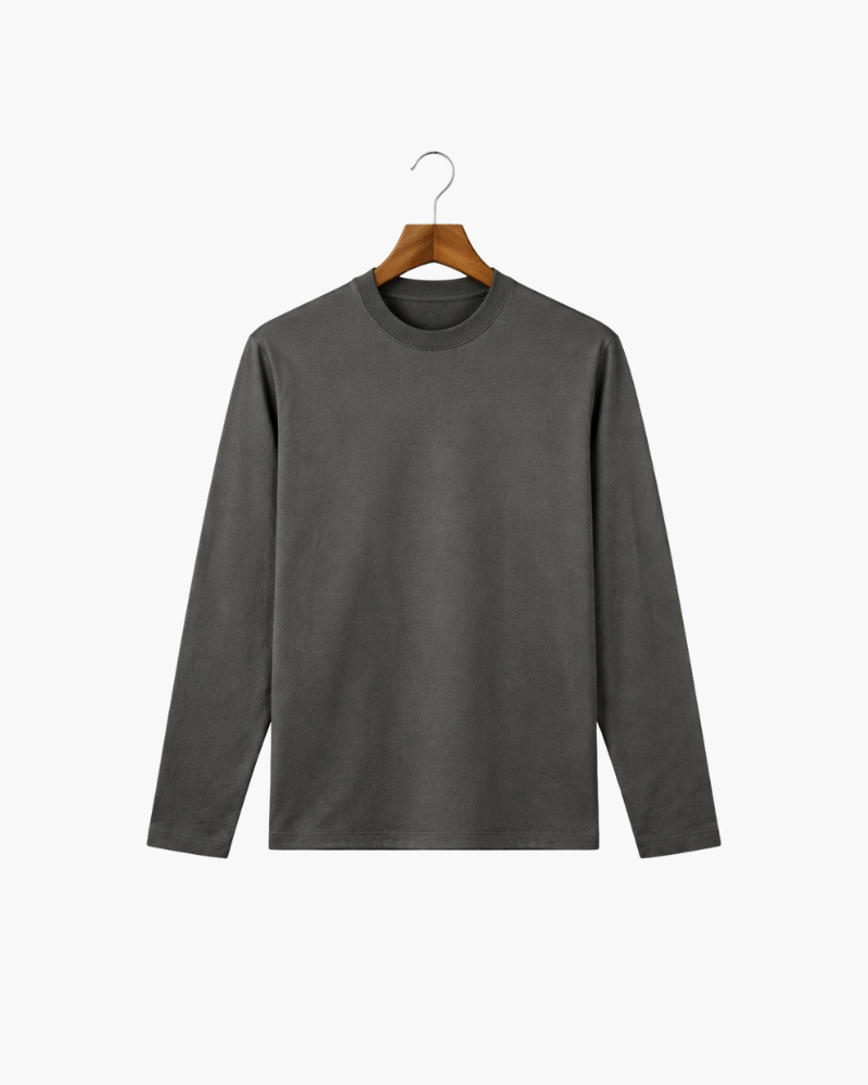 MERCERIZED COTTON LONGSLEEVE - GREY