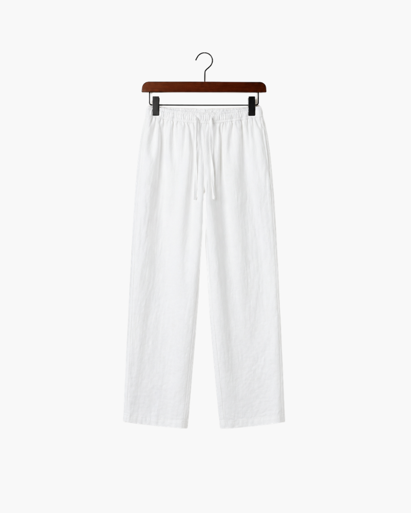 CATANIA LINEN TROUSERS - WHITE