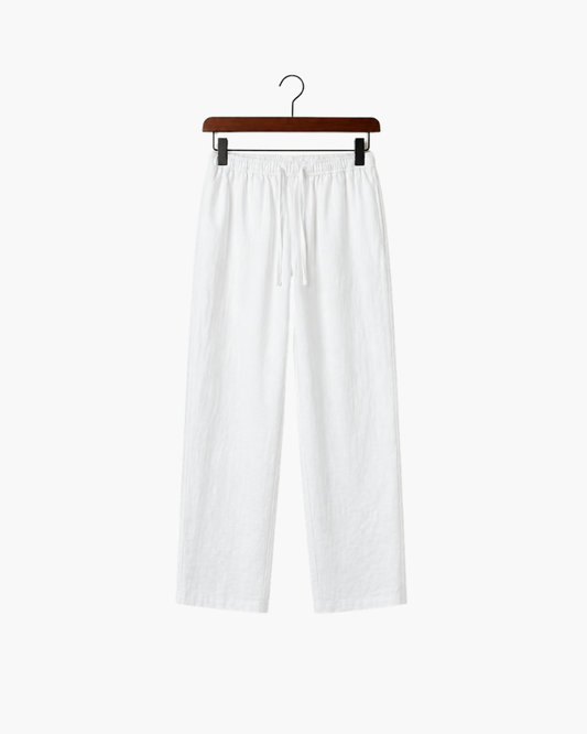 CATANIA LINEN TROUSERS - WHITE