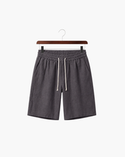 LECCI LINEN DRAWSTRING SHORT - GREY