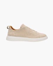 SUEDE SLIP-ON SNEAKER – SAND