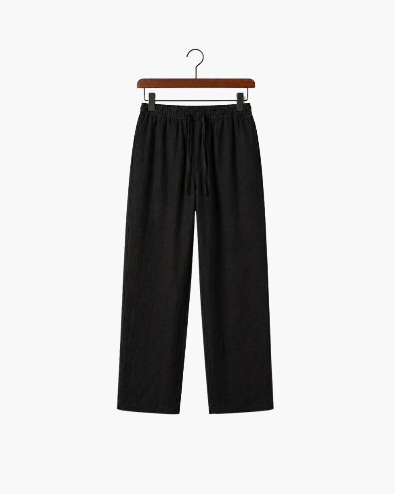 CATANIA LINEN TROUSERS - BLACK