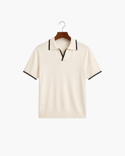 RIVARO KNITTED POLO - IVORY
