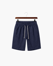 LECCI LINEN DRAWSTRING SHORT - NAVY