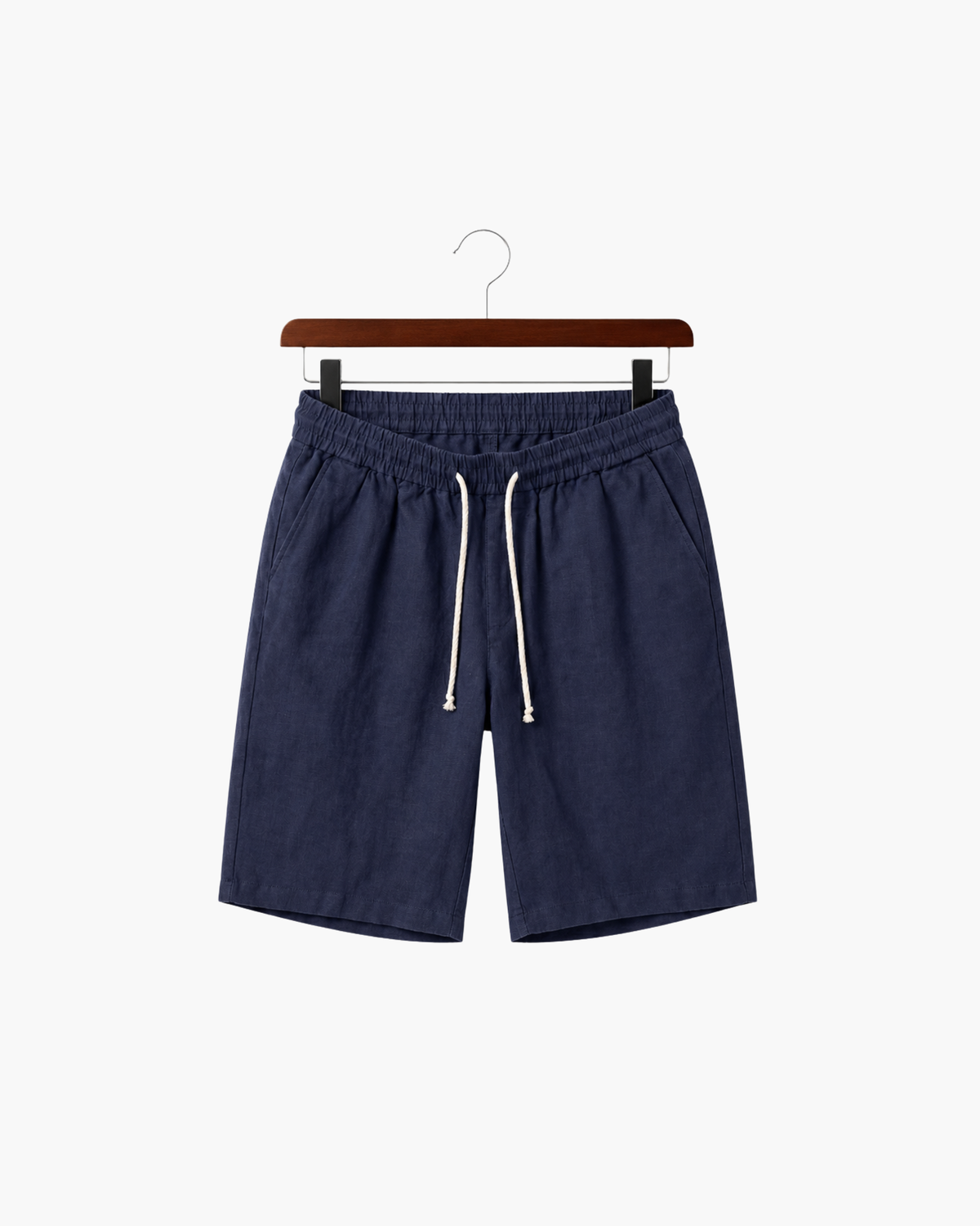 LECCI LINEN DRAWSTRING SHORT - NAVY
