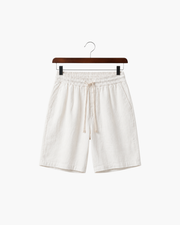 LECCI LINEN DRAWSTRING SHORT - WHITE