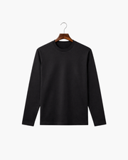 MERCERIZED COTTON LONGSLEEVE - BLACK