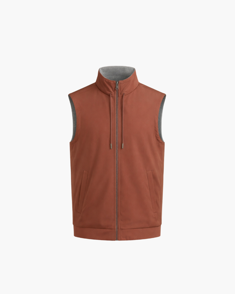 VALERE REVERSIBLE VEST - TERRACOTTA