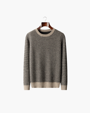 CASHMERE JACQUARD CLASSIC CREWNECK