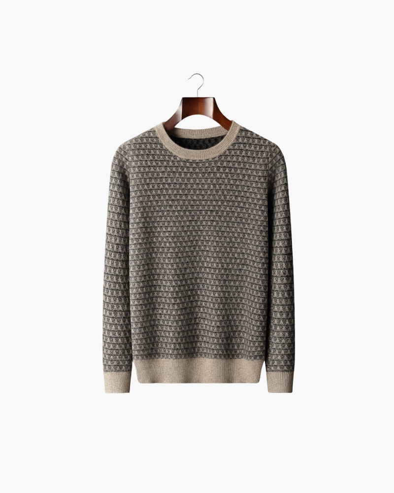 CASHMERE JACQUARD CLASSIC CREWNECK