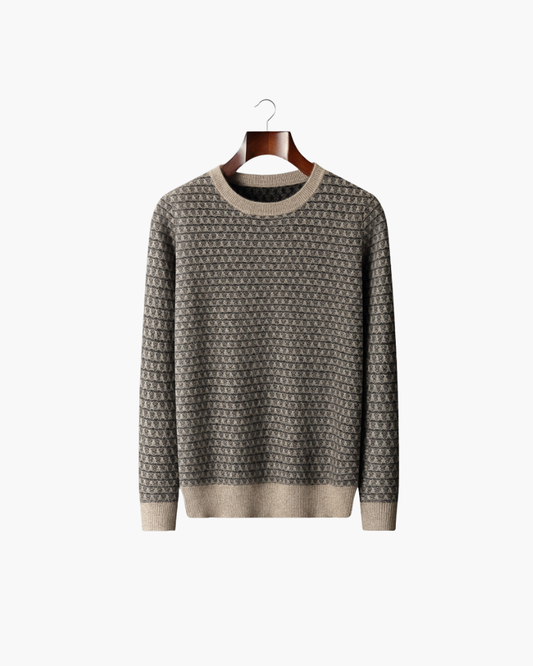 CASHMERE JACQUARD CLASSIC CREWNECK