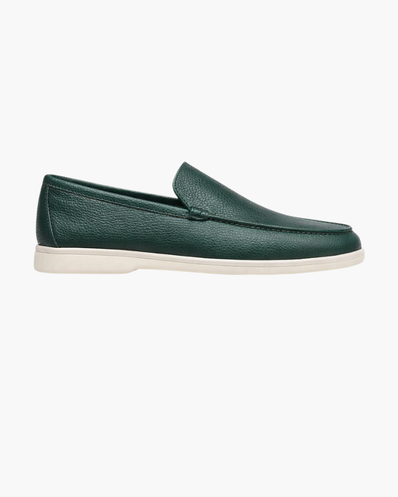 ALVERO LEATHER LOAFER - GREEN