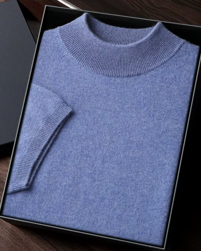CASHMERE MOCK NECK ESSENTIAL TEE