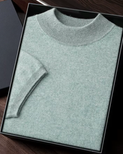 CASHMERE MOCK NECK ESSENTIAL TEE