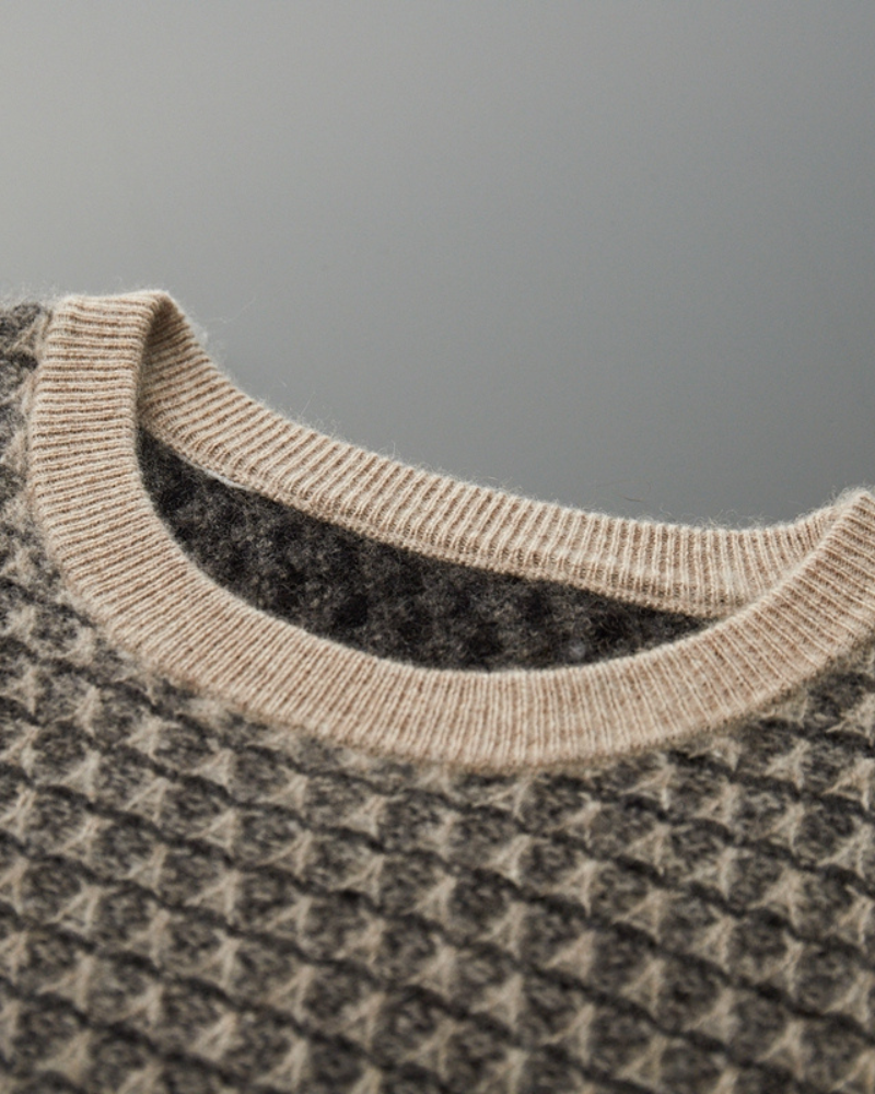 CASHMERE JACQUARD CLASSIC CREWNECK