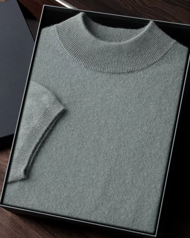 CASHMERE MOCK NECK ESSENTIAL TEE